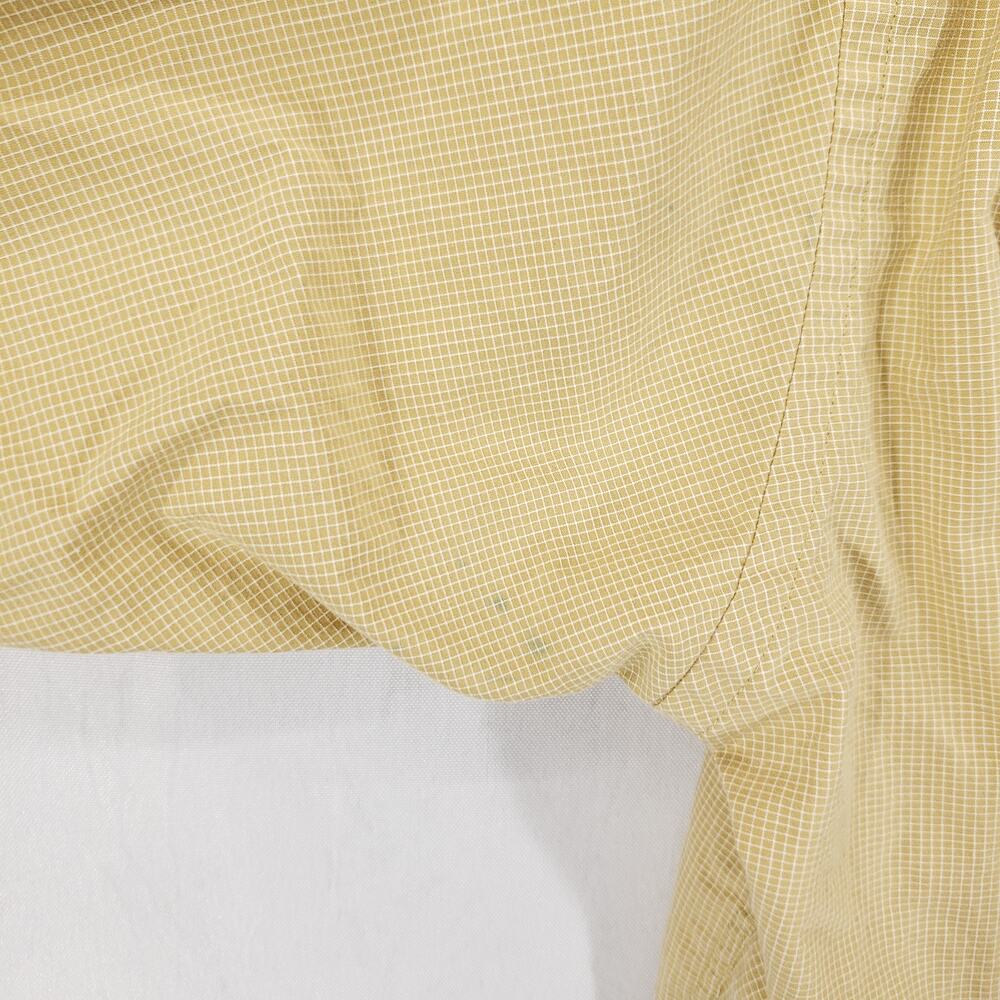 Vintage Chaps Ralph Lauren Dress Shirt Mens Extra Large Tan Check Button Up Top - Picture 9 of 11